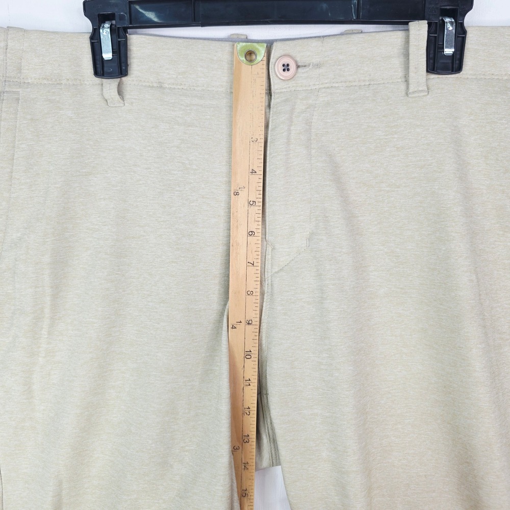 Tommy Bahama Mens 36X30 On Par Flat Front Beige Heathered Chino Golf Pants - Picture 6 of 15